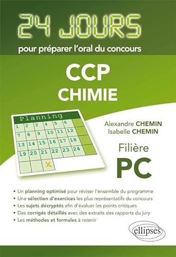 9782729871918: Chimie 24 Jours pour Prparer l'Oral du Concours CCP Filire PC
