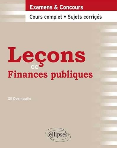 Beispielbild fr Leons de Finances Publiques zum Verkauf von medimops