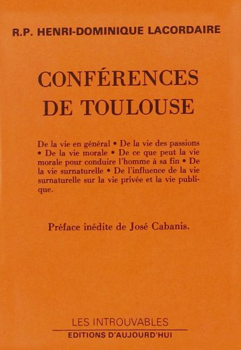 Beispielbild fr Conferences de Toulouse zum Verkauf von BURISBOOKS