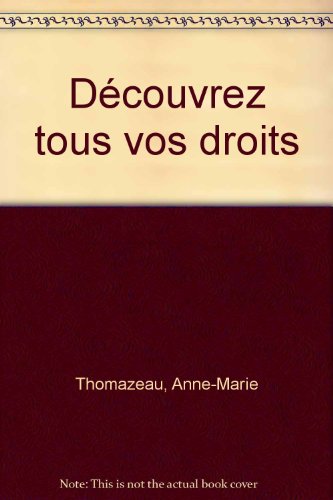 Beispielbild fr Dcouvrez Tous Vos Droits zum Verkauf von RECYCLIVRE