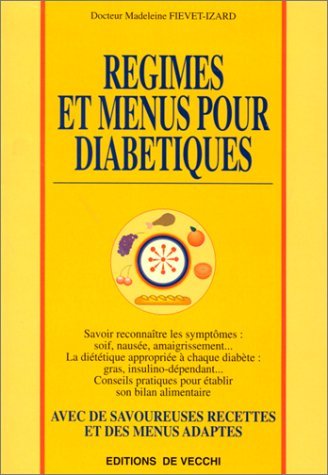 Beispielbild fr Rgimes et menus pour diabtiques zum Verkauf von medimops