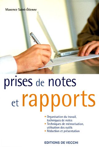 Prises de notes et rapports (9782732880303) by Saint