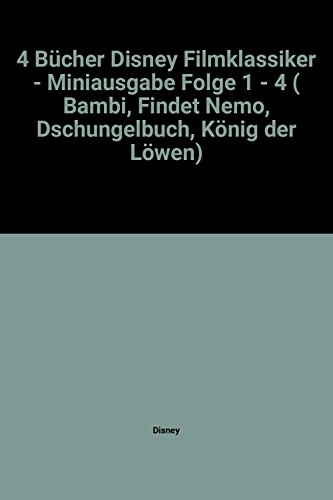 Beispielbild fr 4 Bcher Disney Filmklassiker - Miniausgabe Folge 1 - 4 ( Bambi, Findet Nemo, Dschungelbuch, Knig der Lwen) zum Verkauf von Ammareal