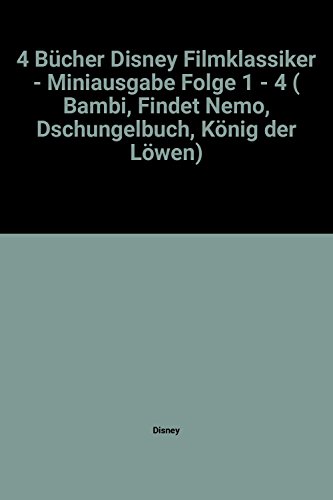 9782733305232: 4 Bcher Disney Filmklassiker - Miniausgabe Folge 1 - 4 ( Bambi, Findet Nemo, Dschungelbuch, Knig der Lwen)