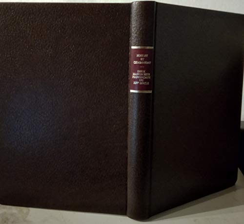 Beispielbild fr Deux manuscrits provencaux du XIVe sicle zum Verkauf von Ammareal
