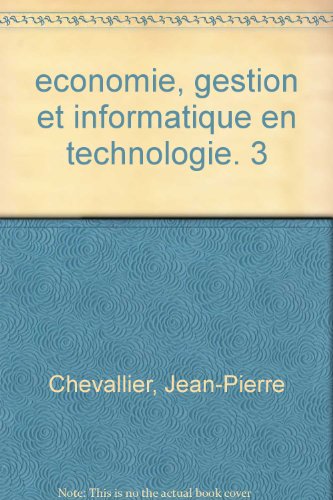 Beispielbild fr Initiations  la technologie, tome 3 zum Verkauf von medimops
