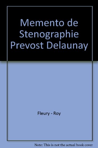 9782735209019: Memento de stenographie prevost delaunay