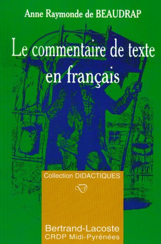 Le Commentaire De Texte En Français