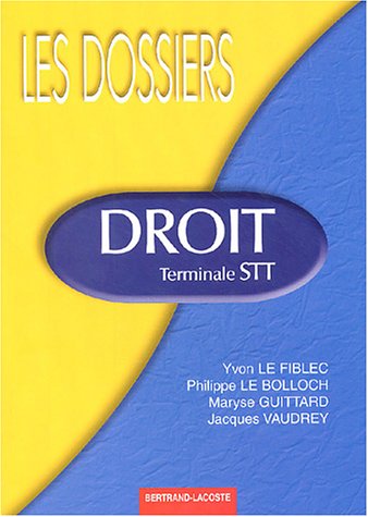 Imagen de archivo de Droit Terminale STT a la venta por Ammareal