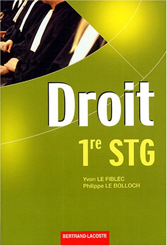 Imagen de archivo de Droit 1e STG a la venta por Ammareal