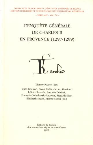 Beispielbild fr L'enquete generale de Charles II de Provence 1297-1299 zum Verkauf von Librairie La Canopee. Inc.