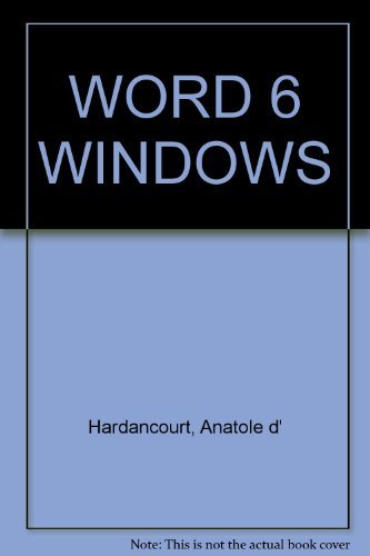 Stock image for WORD 6 WINDOWS for sale by Ammareal