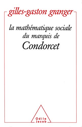 Stock image for La Mathmatique sociale du marquis de Condorcet for sale by medimops