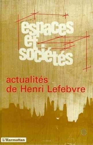 Beispielbild fr Actualits de Henri Lefebvre zum Verkauf von Ammareal