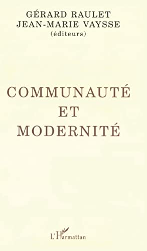 Stock image for communaut et modernit for sale by Chapitre.com : livres et presse ancienne