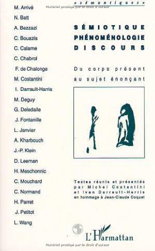 Imagen de archivo de Smiotique, phnomnologie, discours a la venta por Chapitre.com : livres et presse ancienne