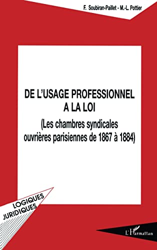 Imagen de archivo de De l' Usage Professionnel  La Loi (.) a la venta por Librairie Pgorier