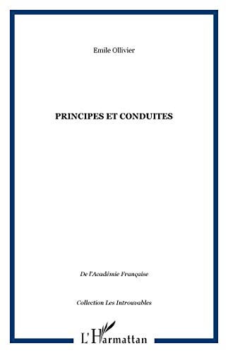 Beispielbild fr Principes Et Conduite zum Verkauf von RECYCLIVRE