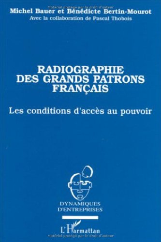 Stock image for Radiographie des grands patrons franais: Les conditions d'accs au pouvoir, 1985-1994 for sale by medimops