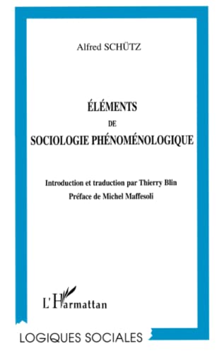 Stock image for lments de Sociologie Phnomnologique (French Edition) for sale by Gallix