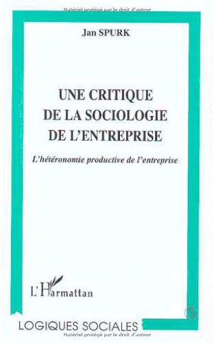 Stock image for Une critique de la sociologie de l'entreprise: L'htronomie productive de l'entreprise for sale by Ammareal
