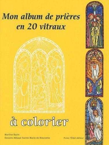 Imagen de archivo de Mon album de prires en 20 vitraux  colorier a la venta por Revaluation Books