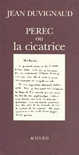 Stock image for Perec ou la cicatrice for sale by Books From California