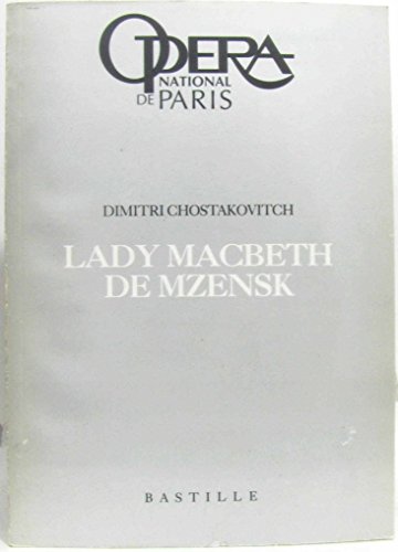 Lady Macbeth de Mzensk (9782742700882) by Chostakovitch, Dimitri
