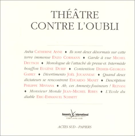 Stock image for Theatre Contre L'oubli for sale by Ammareal