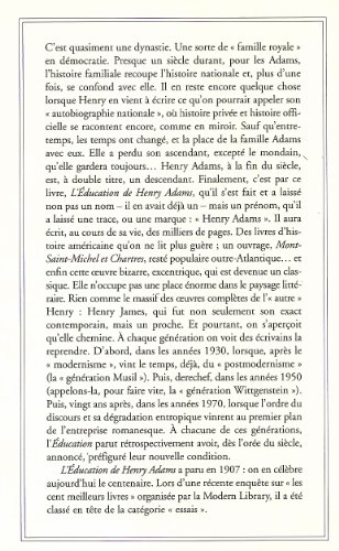 L'Education de Henry Adams (9782742760732) by Adams, Henry; Petillon, Pierre-Yves