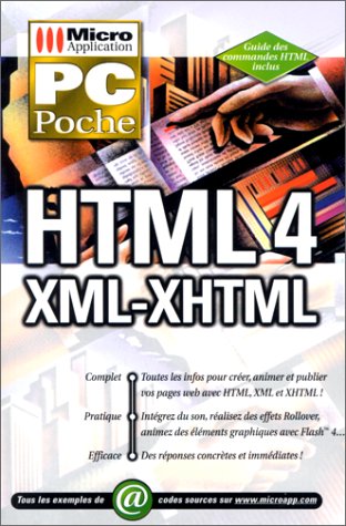 Beispielbild fr PC poche HTML 4, XML, XHTML zum Verkauf von Ammareal