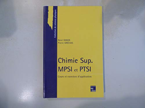 Beispielbild fr Chimie Sup, MPSI et PTSI zum Verkauf von medimops