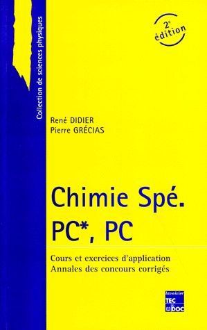 Beispielbild fr Chimie Sp : PC*, PC zum Verkauf von Ammareal