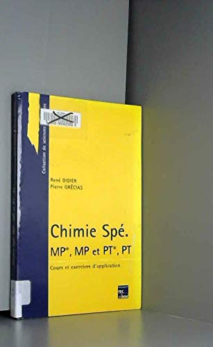 Chimie spé. MP*MP et PT* PT