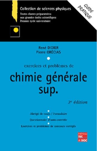 Beispielbild fr Exercices et problmes de chimie gnrale sup. 2e dition zum Verkauf von Librairie La MASSENIE  MONTOLIEU