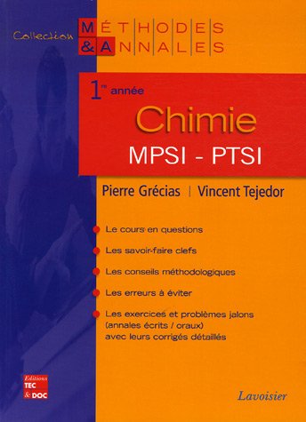 9782743008536: Chimie MPSI-PTSI 1e anne