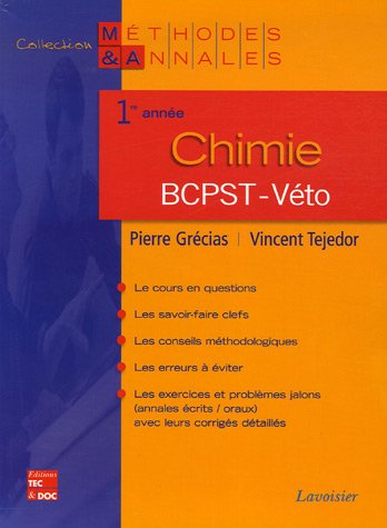 Stock image for Chimie, 1re anne BCPST-Vto for sale by Chapitre.com : livres et presse ancienne
