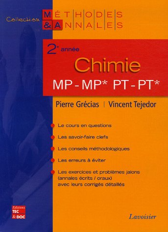 9782743008567: Chimie 2e anne MP*, MP-PT*, PT