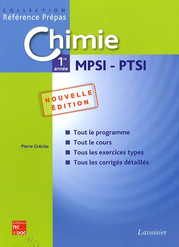 Beispielbild fr Chimie 1re anne MPSI - PTSI zum Verkauf von medimops