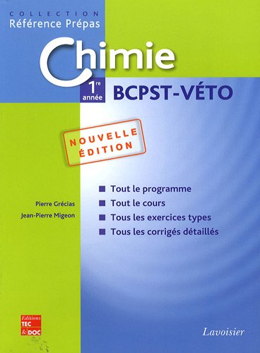 Beispielbild fr Chimie 1re anne BCPST-Vto zum Verkauf von Ammareal
