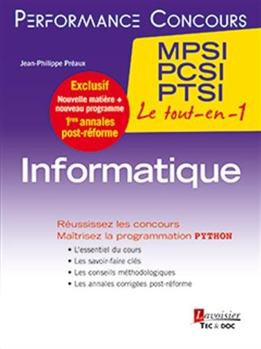 Beispielbild fr Informatique 1re anne MPSI, PCSI, PTSI zum Verkauf von Ammareal