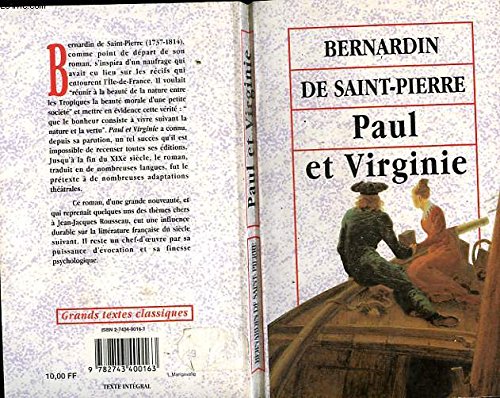 Beispielbild fr Paul et Virginie zum Verkauf von Librairie Th  la page