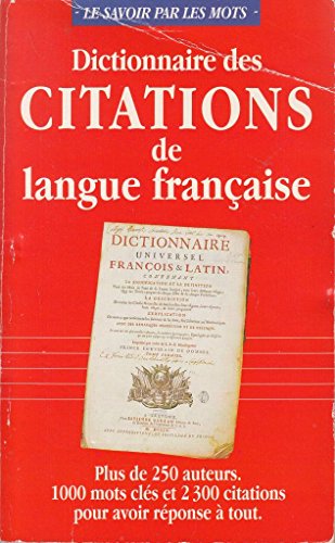 Imagen de archivo de Dictionnaire des citations a la venta por Ammareal