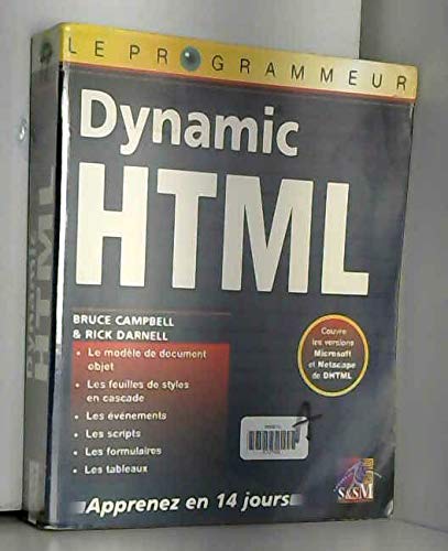 Stock image for Dynamic HTML (Le programmeur) for sale by Ammareal