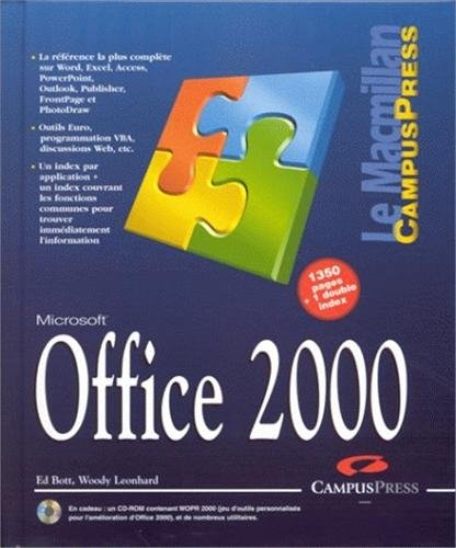 Beispielbild fr Office 2000 (contient un CD-ROM) zum Verkauf von Ammareal