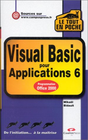 Beispielbild fr Visual Basic pour Applications 6 zum Verkauf von Ammareal