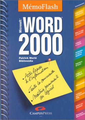 Beispielbild fr Word 2000 zum Verkauf von Ammareal