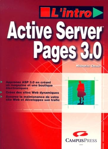 9782744008733: Active Server Pages 3.0. Avec Cd-Rom