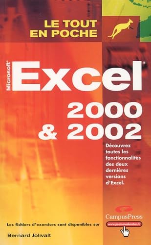 Stock image for Excel 2000 et 2002 for sale by Librairie Th  la page