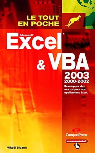 Beispielbild fr Excel et VBA 2003 zum Verkauf von Ammareal